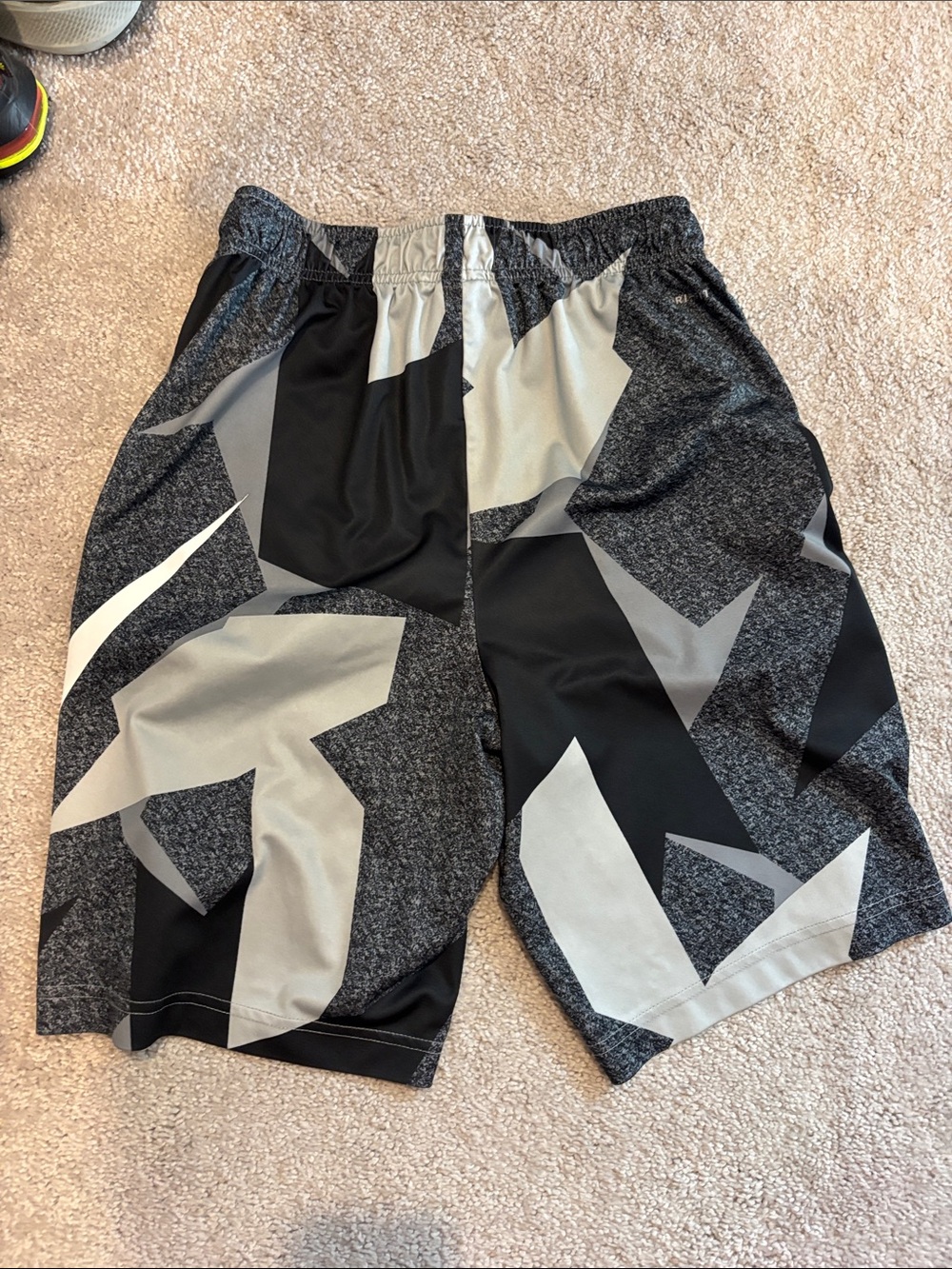 Nike Kids Black & Gray Graphic Performance Shorts - Picture 3 of 3